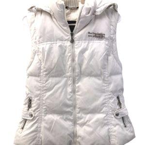 Bosideng White Hooded Puffer Vest